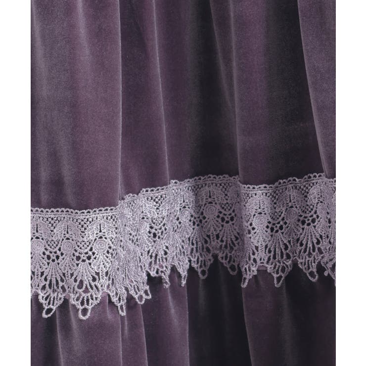 ベロアティアードロングＳＫ | axes femme | 詳細画像15 