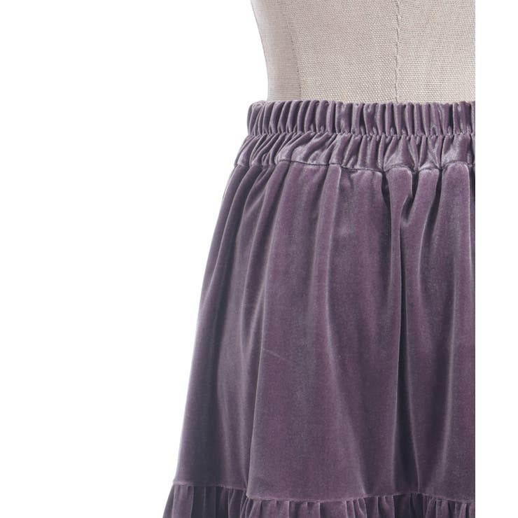 ベロアティアードロングＳＫ | axes femme | 詳細画像16 