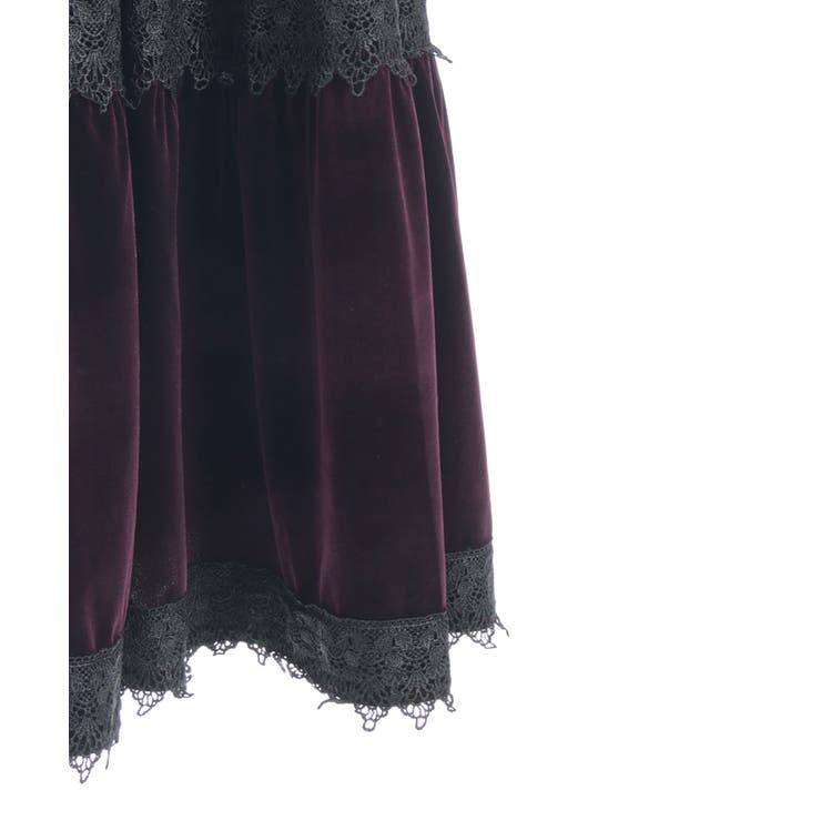 ベロアティアードロングＳＫ | axes femme | 詳細画像21 