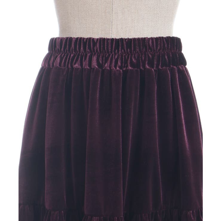 ベロアティアードロングＳＫ | axes femme | 詳細画像22 