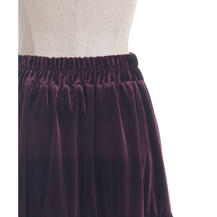 ベロアティアードロングＳＫ | axes femme | 詳細画像23 