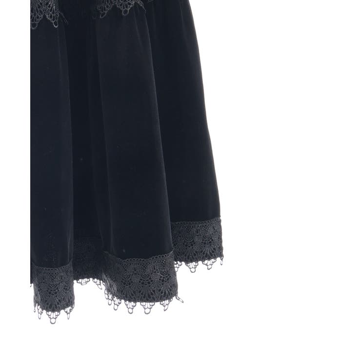 ベロアティアードロングＳＫ | axes femme | 詳細画像28 