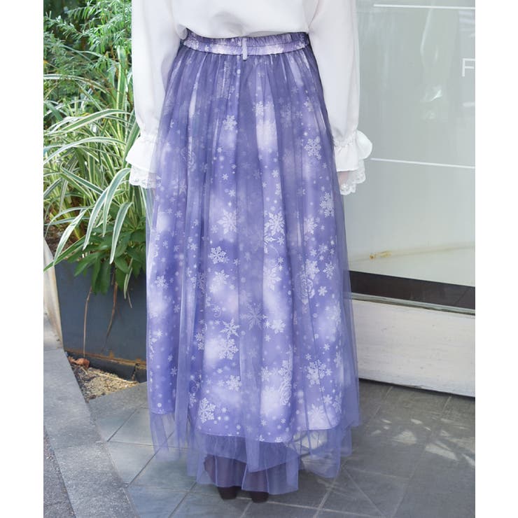 スノー・ローズ柄スカート | axes femme | 詳細画像3 