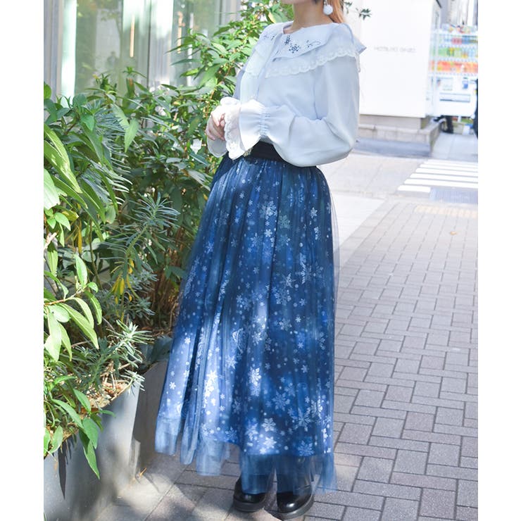 スノー・ローズ柄スカート | axes femme | 詳細画像5 