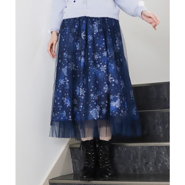 スノー・ローズ柄スカート | axes femme | 詳細画像8 