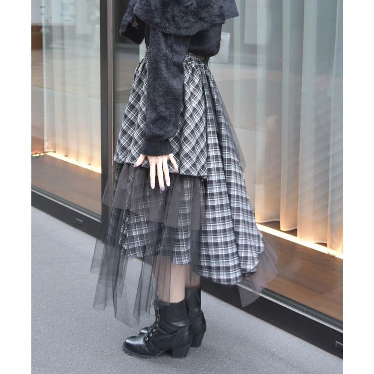 異素材イレヘムボリュームスカート | axes femme | 詳細画像2 