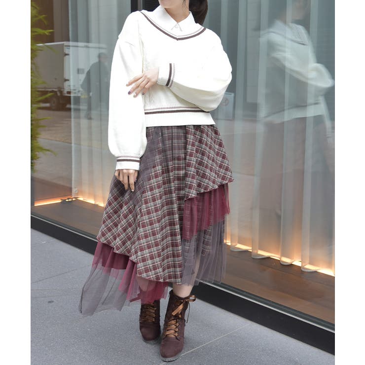 異素材イレヘムボリュームスカート | axes femme | 詳細画像6 