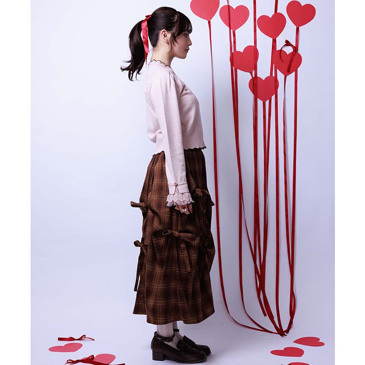 リボン×タック×ドロストスカート | axes femme | 詳細画像2 