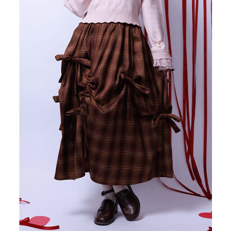 リボン×タック×ドロストスカート | axes femme | 詳細画像5 