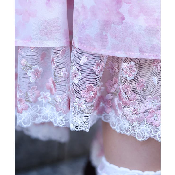 桜レース×桜柄スカート | axes femme | 詳細画像11 