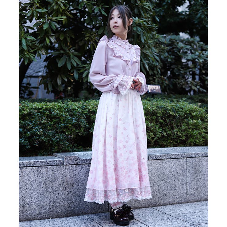 桜レース×桜柄スカート | axes femme | 詳細画像15 