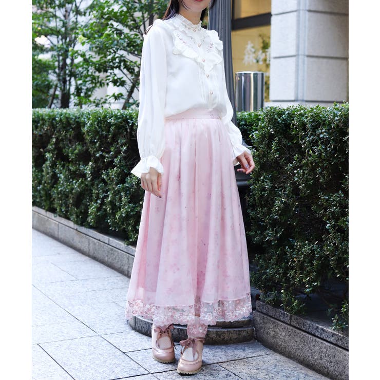桜レース×桜柄スカート | axes femme | 詳細画像16 