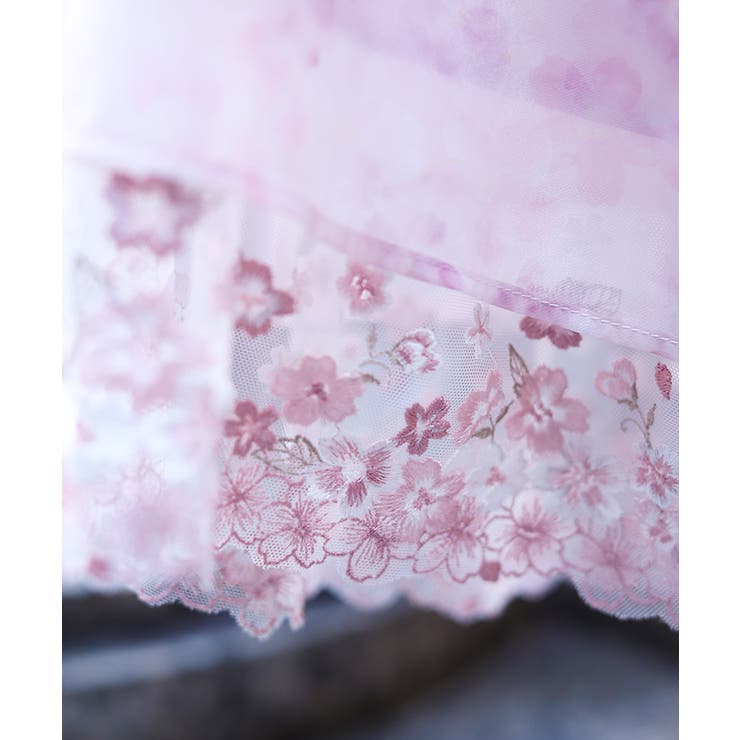 桜レース×桜柄スカート | axes femme | 詳細画像6 