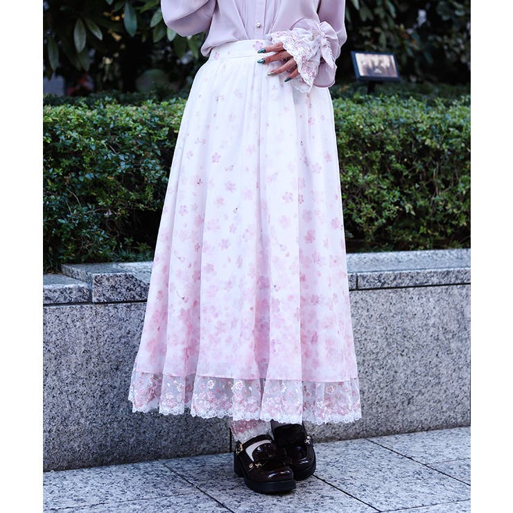 生成り | 桜レース×桜柄スカート | axes femme