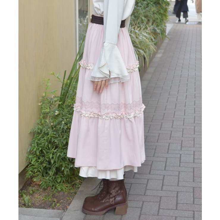 フリル切替ティアードスカート | axes femme | 詳細画像2 