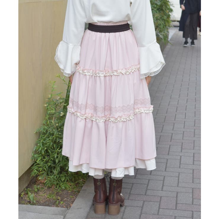 フリル切替ティアードスカート | axes femme | 詳細画像3 