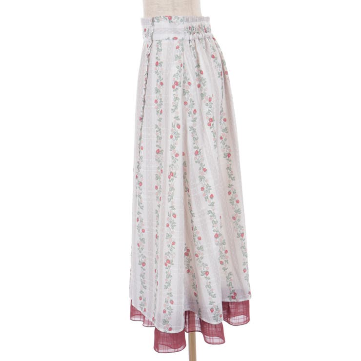 苺柄切替フレアスカート | axes femme | 詳細画像18 