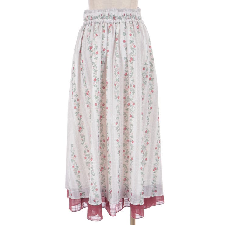 苺柄切替フレアスカート | axes femme | 詳細画像19 