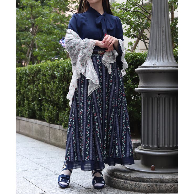 苺柄切替フレアスカート | axes femme | 詳細画像8 