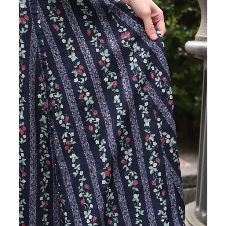 苺柄切替フレアスカート | axes femme | 詳細画像9 