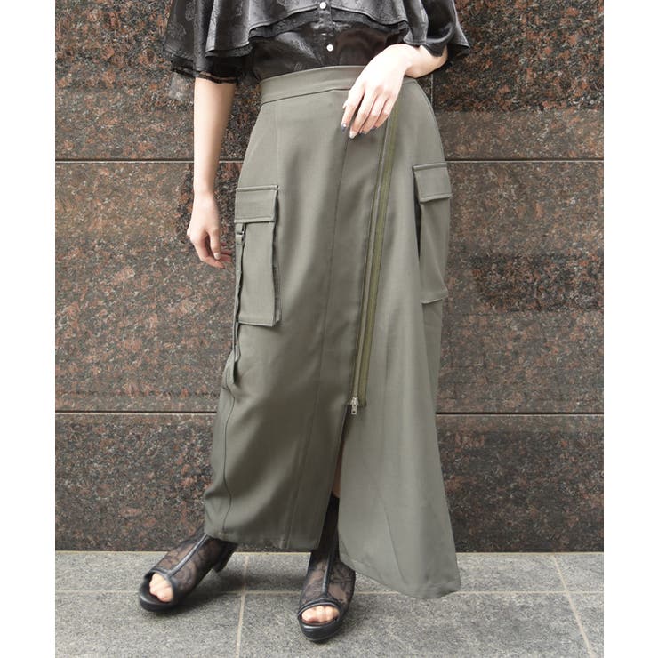カーキ | ジップタイトスカート | axes femme
