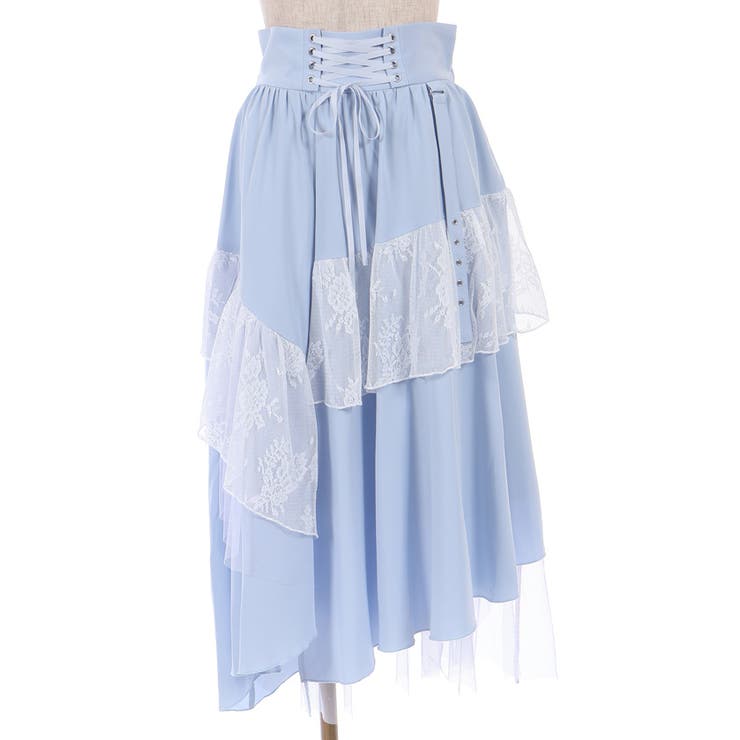 レースアップ異素材ロングスカート | axes femme | 詳細画像17 