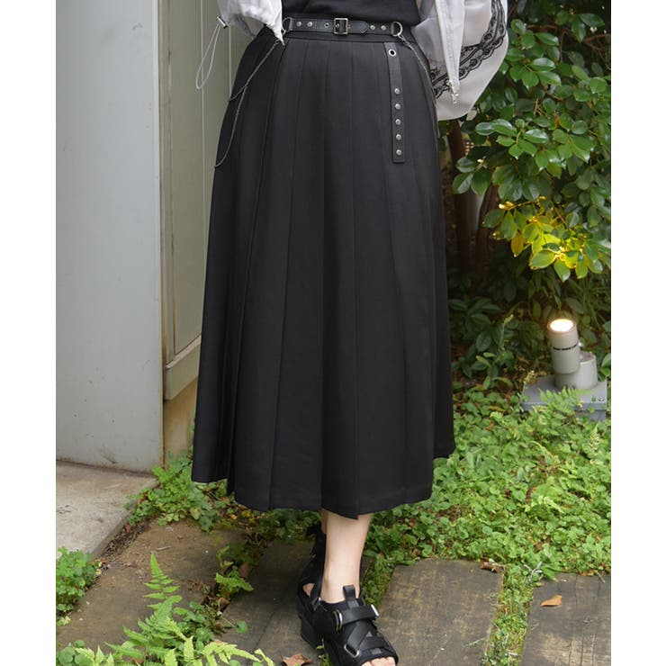 ベルト×チェーンプリーツスカート | axes femme | 詳細画像10 