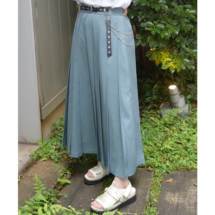 ベルト×チェーンプリーツスカート | axes femme | 詳細画像6 