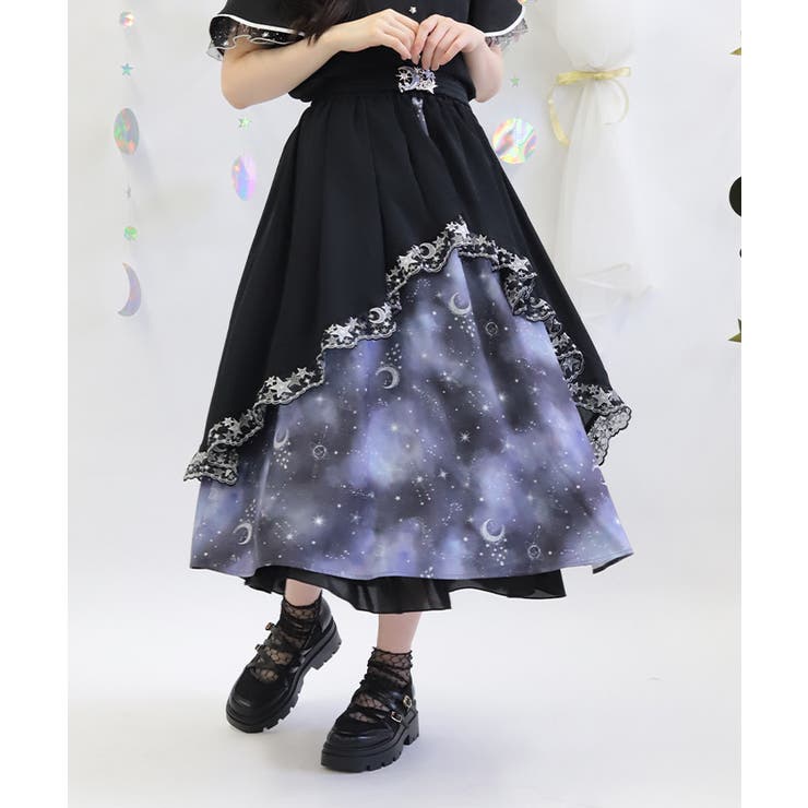 ルミナスムーン柄２ＷＡＹスカート | axes femme | 詳細画像11 