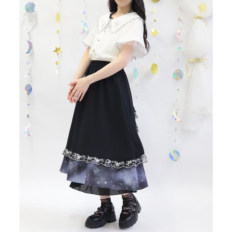 ルミナスムーン柄２ＷＡＹスカート | axes femme | 詳細画像12 