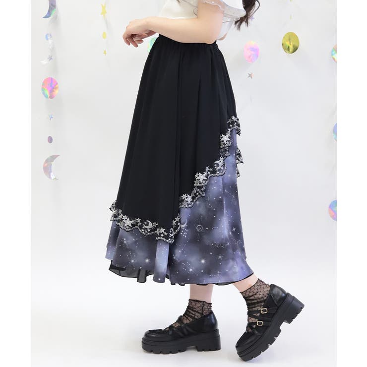 ルミナスムーン柄２ＷＡＹスカート | axes femme | 詳細画像13 