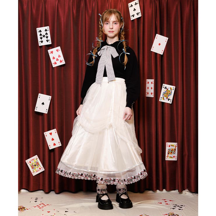 白 | ワンダートランプレーススカート | axes femme