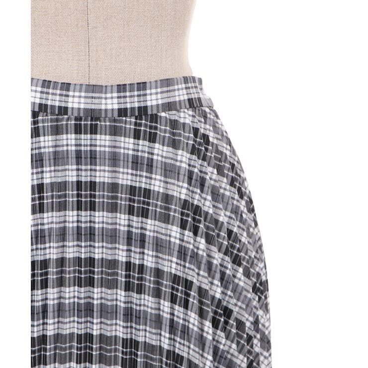 チェック切替プリーツSK[品番：IGAW0002948]｜axes femme