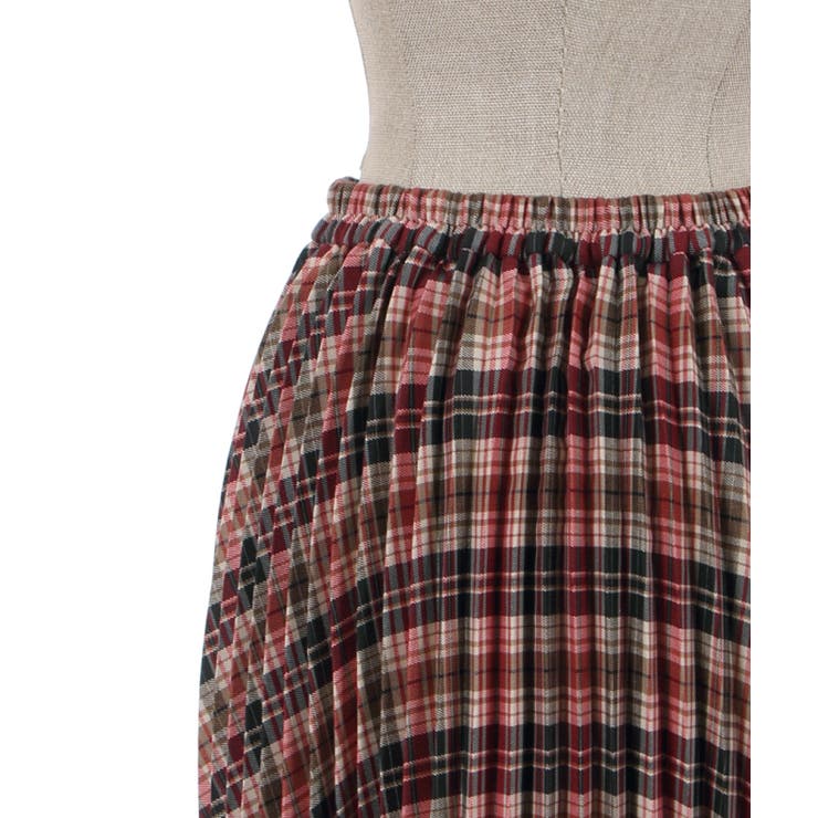 チェック切替プリーツSK[品番：IGAW0002948]｜axes femme