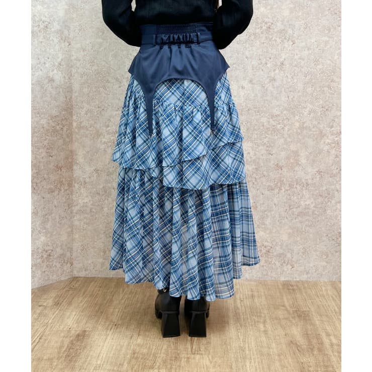 ❤︎購入者様❤︎芽風アシメスカート セール】アシンメトリーチュールスカート（スカート）｜GEMEDA