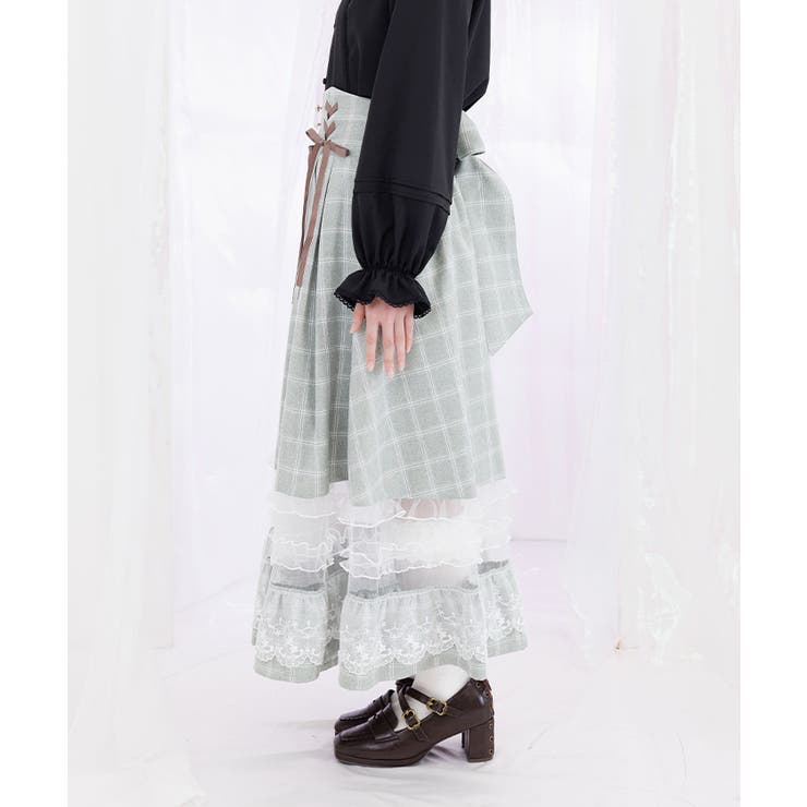 バックリボンハイウエストスカート | axes femme | 詳細画像2 