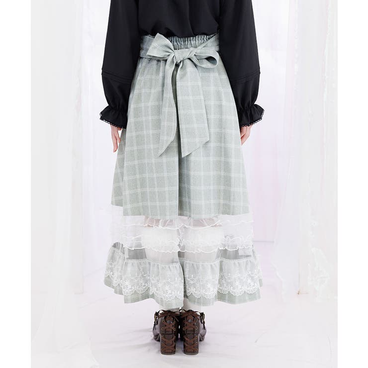 バックリボンハイウエストスカート | axes femme | 詳細画像3 