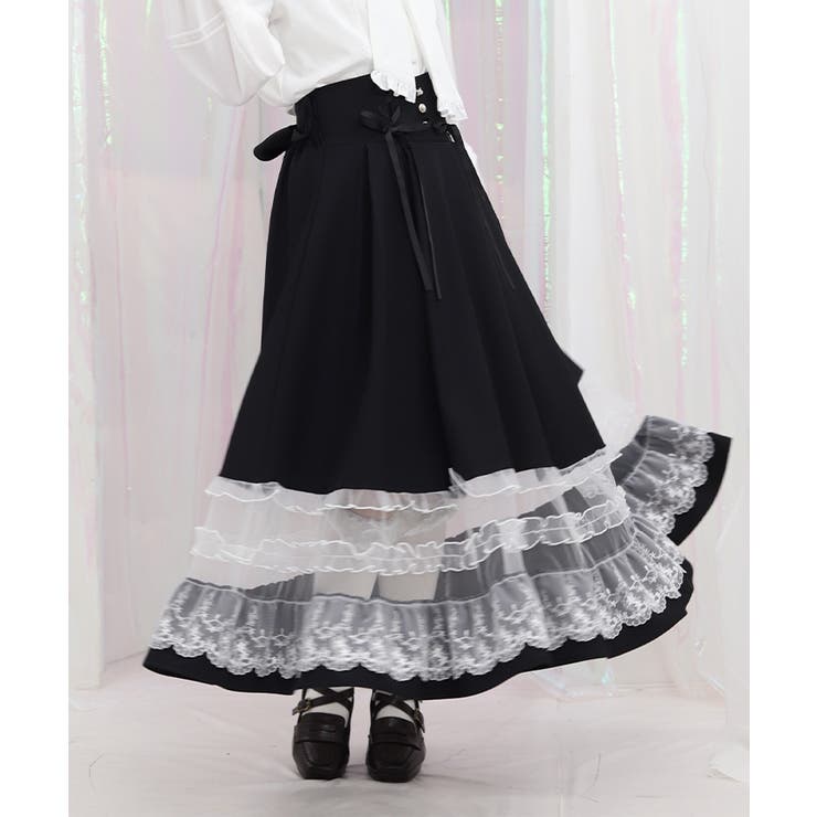 バックリボンハイウエストスカート | axes femme | 詳細画像4 