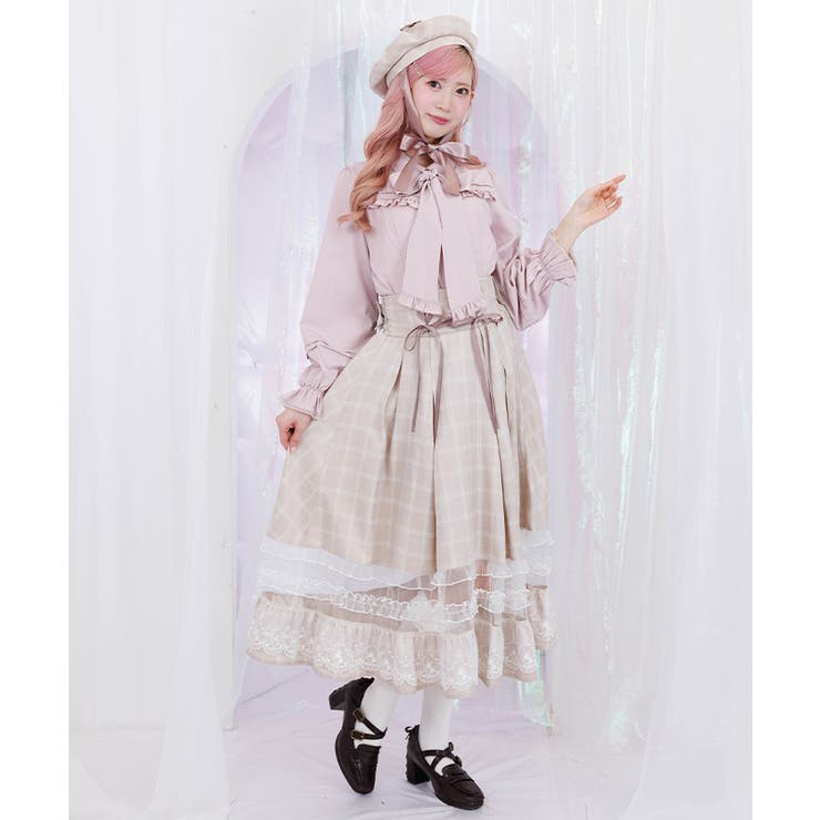 ベージュ | バックリボンハイウエストスカート | axes femme