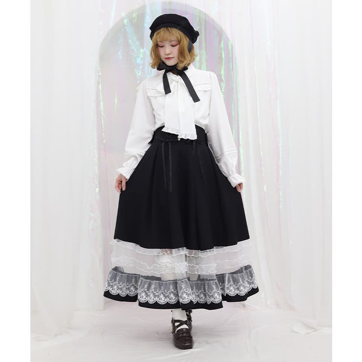 黒 | バックリボンハイウエストスカート | axes femme