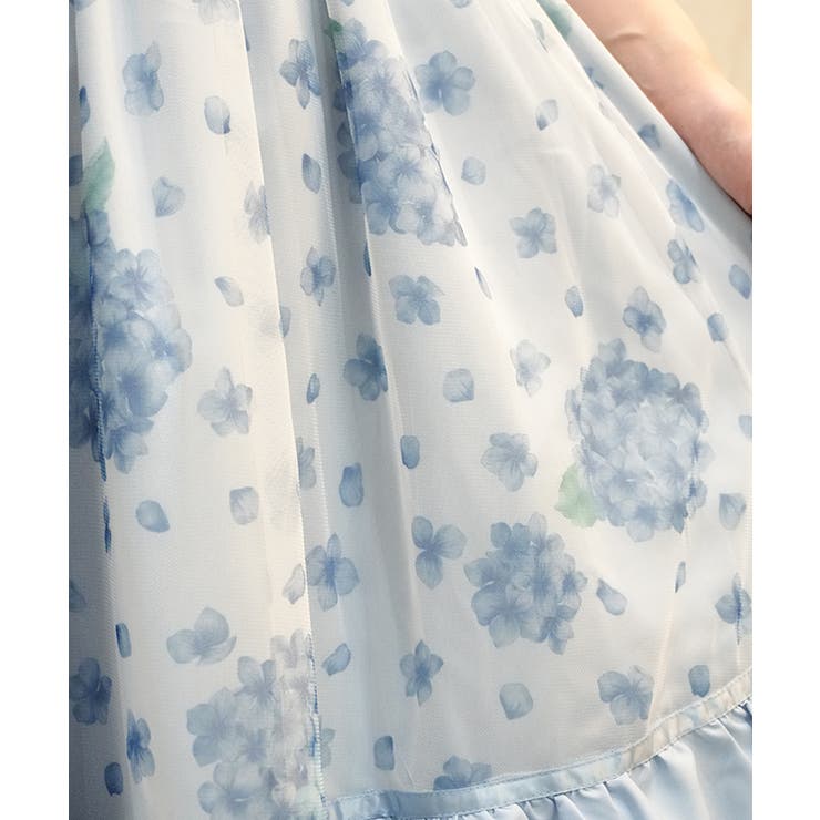 紫陽花柄プリントチュールスカート | axes femme | 詳細画像7 