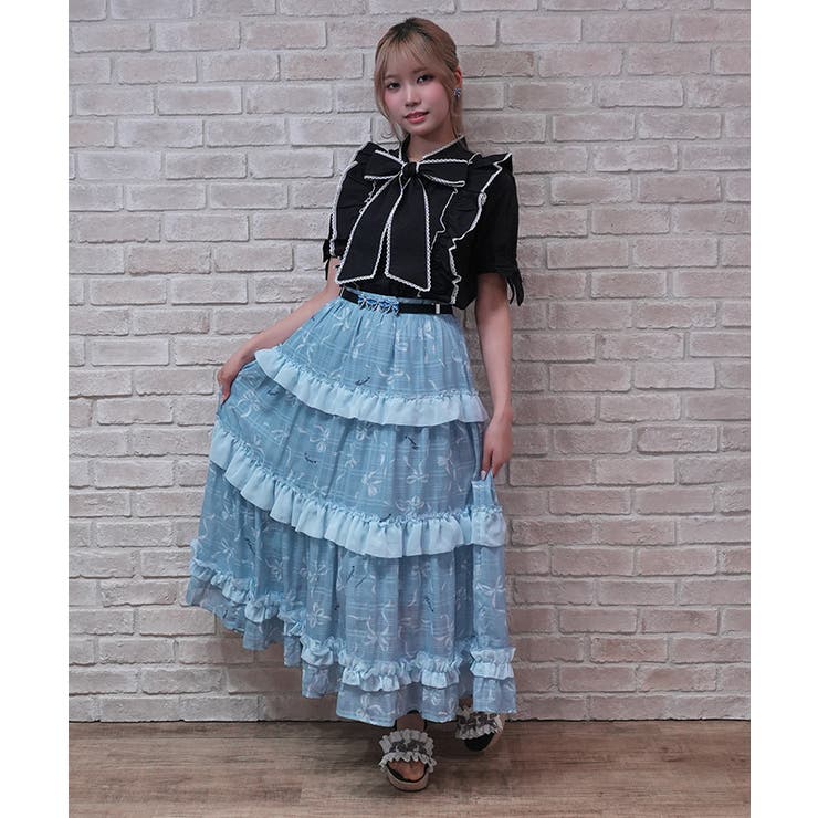 リボン柄シアーチェックスカート | axes femme | 詳細画像10 
