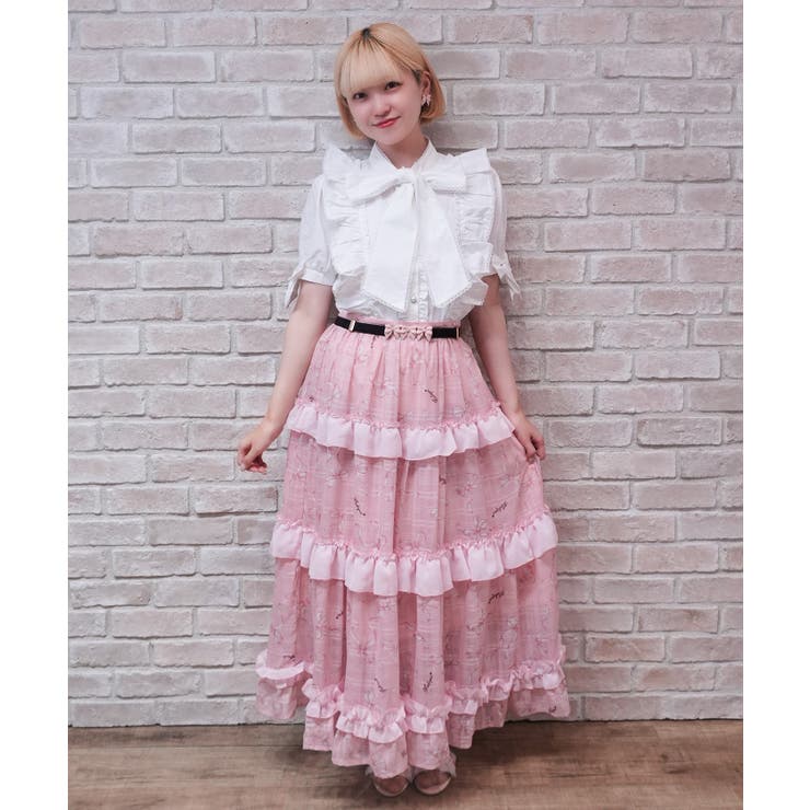 リボン柄シアーチェックスカート | axes femme | 詳細画像11 