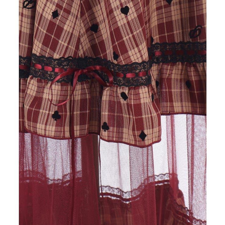 トランプ柄フロッキーＰＴスカート | axes femme | 詳細画像13 