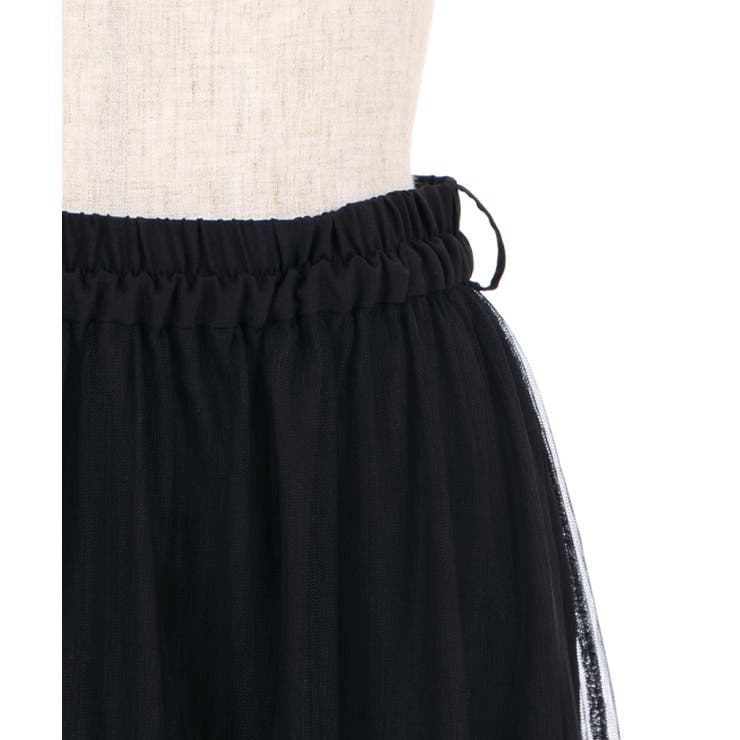 裾刺繍チュールティアードSK[品番：IGAW0000980]｜axes femme