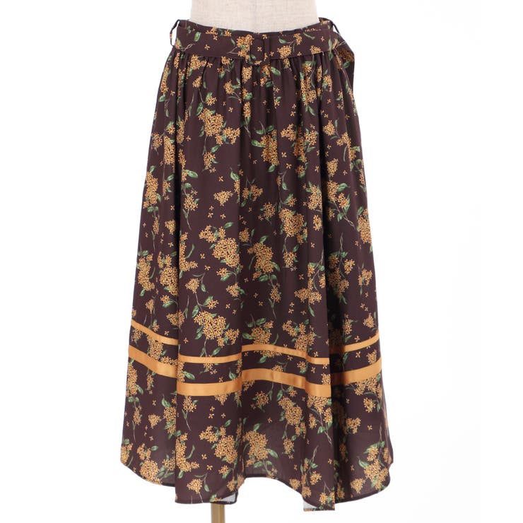 キンモクセイ柄イレヘムSK[品番：IGAW0000753]｜axes femme