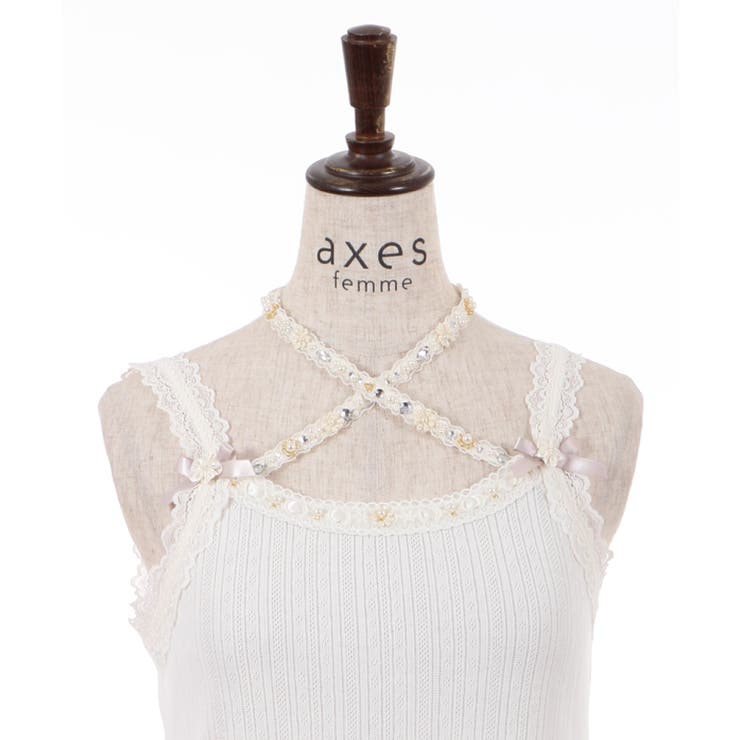 クロスストラップキャミソール[品番：IGAW0001767]｜axes femme