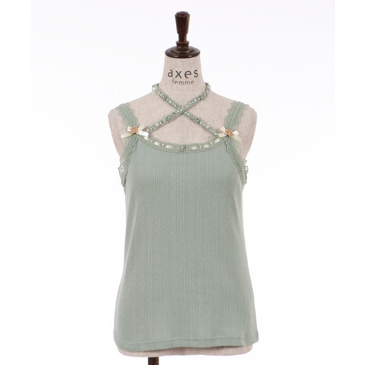 クロスストラップキャミソール[品番：IGAW0001767]｜axes femme