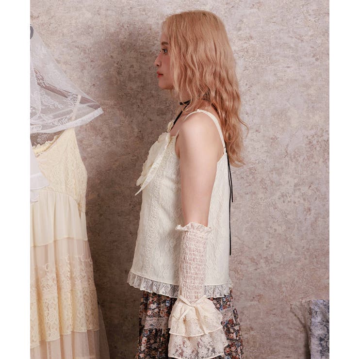 レーシービッグリボンキャミ[品番：IGAW0006554]｜axes femme