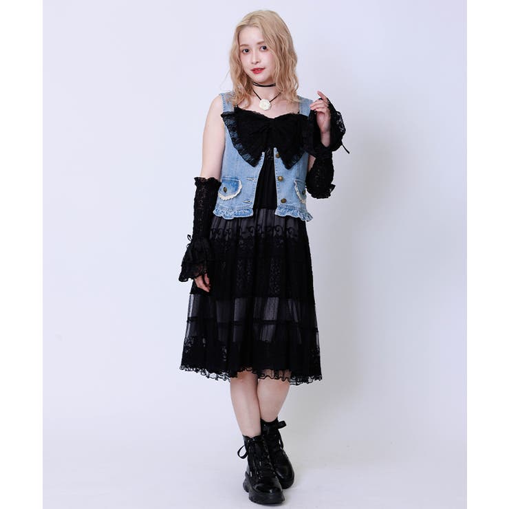 レーシービッグリボンキャミ[品番：IGAW0006554]｜axes femme